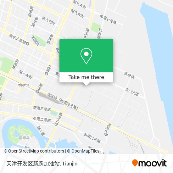 天津开发区新跃加油站 map