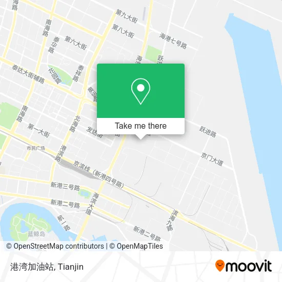 港湾加油站 map