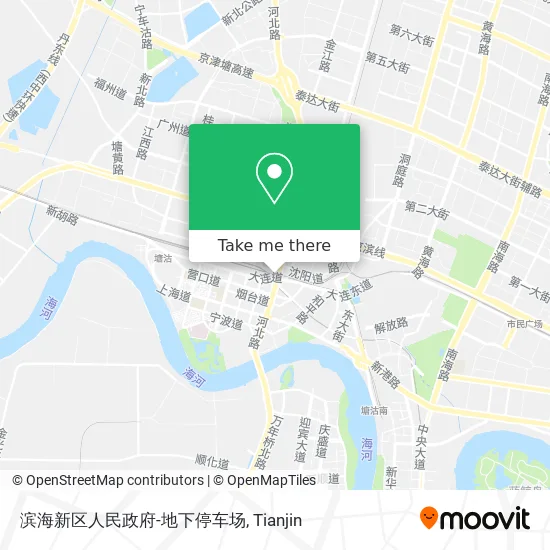 滨海新区人民政府-地下停车场 map