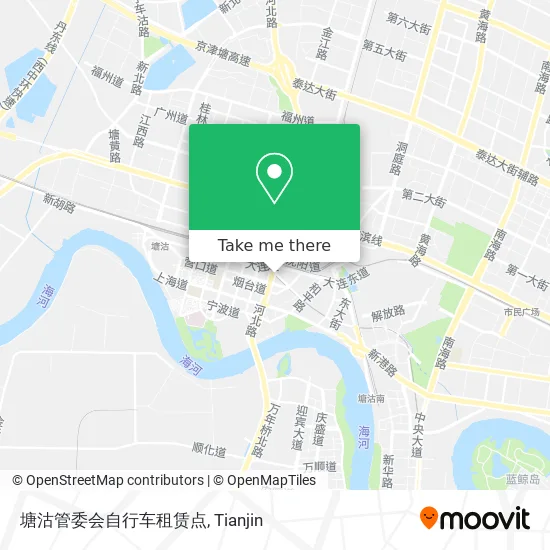 塘沽管委会自行车租赁点 map