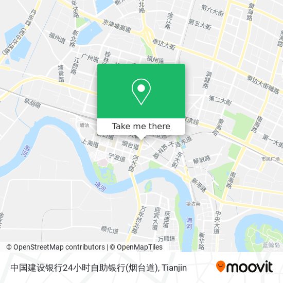 中国建设银行24小时自助银行(烟台道) map