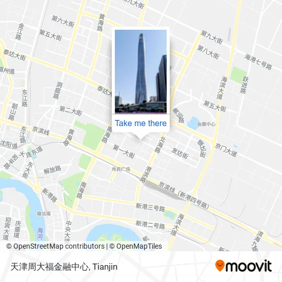 天津周大福金融中心 map