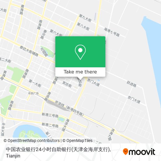 中国农业银行24小时自助银行(天津金海岸支行) map