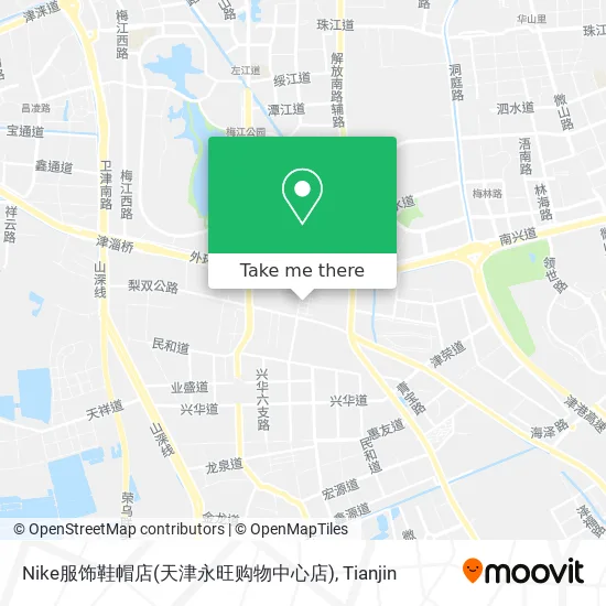 Nike服饰鞋帽店(天津永旺购物中心店) map