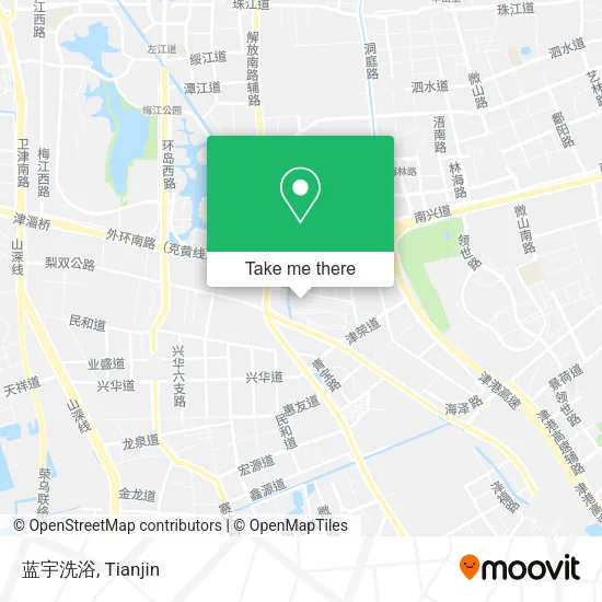 蓝宇洗浴 map