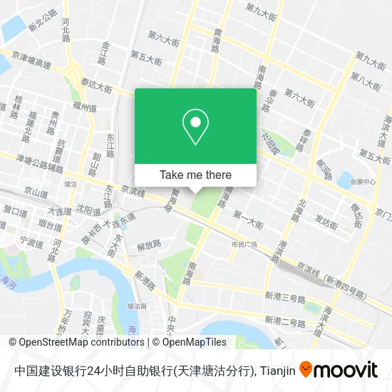 中国建设银行24小时自助银行(天津塘沽分行) map