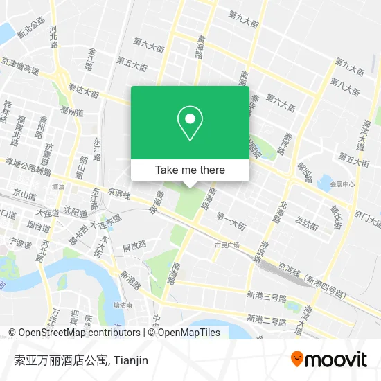 索亚万丽酒店公寓 map