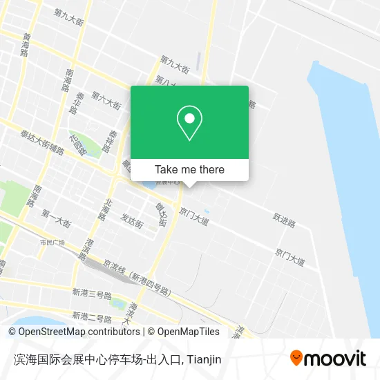 滨海国际会展中心停车场-出入口 map