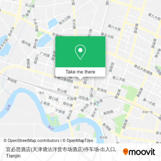 宜必思酒店(天津塘沽洋货市场酒店)停车场-出入口 map