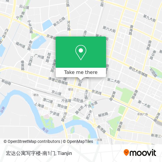 宏达公寓写字楼-南1门 map