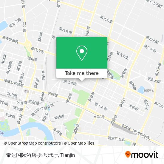 泰达国际酒店-乒乓球厅 map
