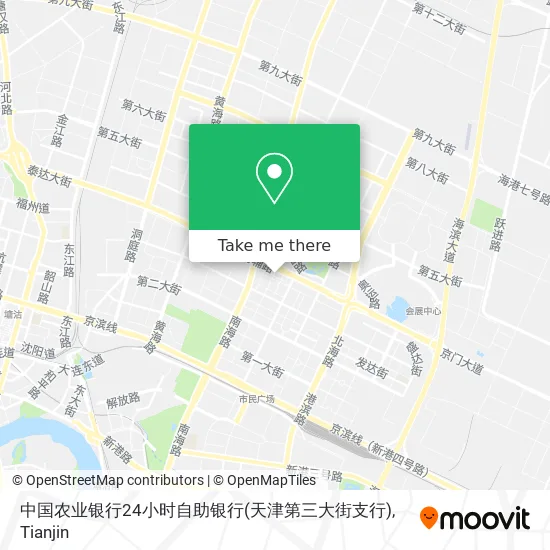 中国农业银行24小时自助银行(天津第三大街支行) map