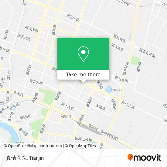 真情医院 map
