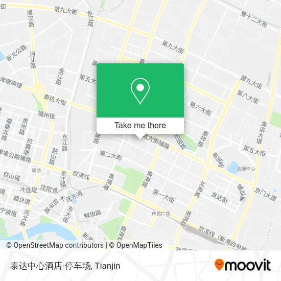 泰达中心酒店-停车场 map