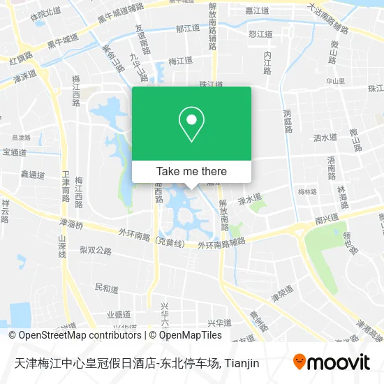 天津梅江中心皇冠假日酒店-东北停车场 map