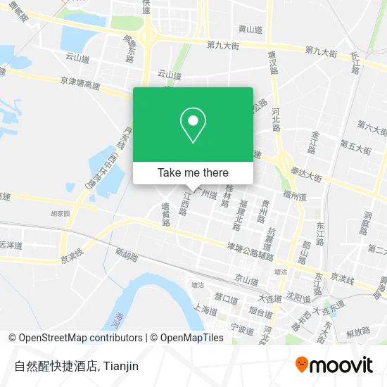 自然醒快捷酒店 map