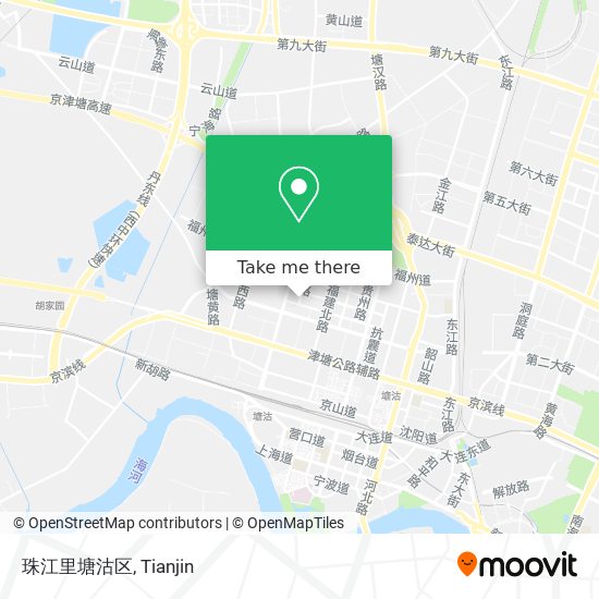 珠江里塘沽区 map