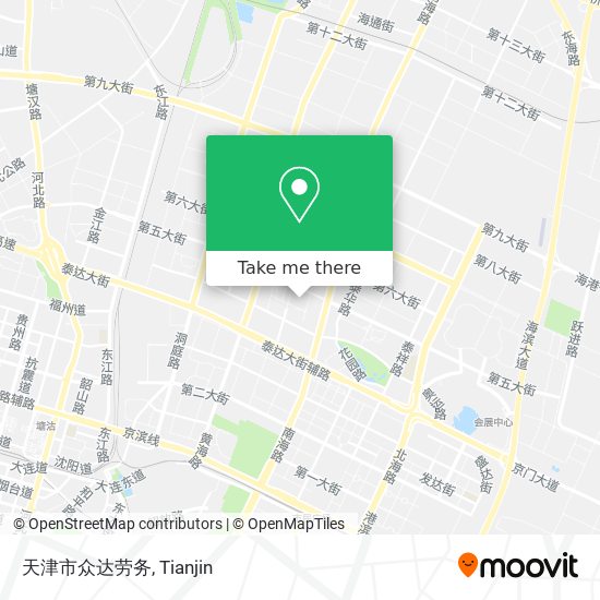 天津市众达劳务 map