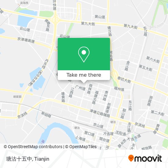 塘沽十五中 map
