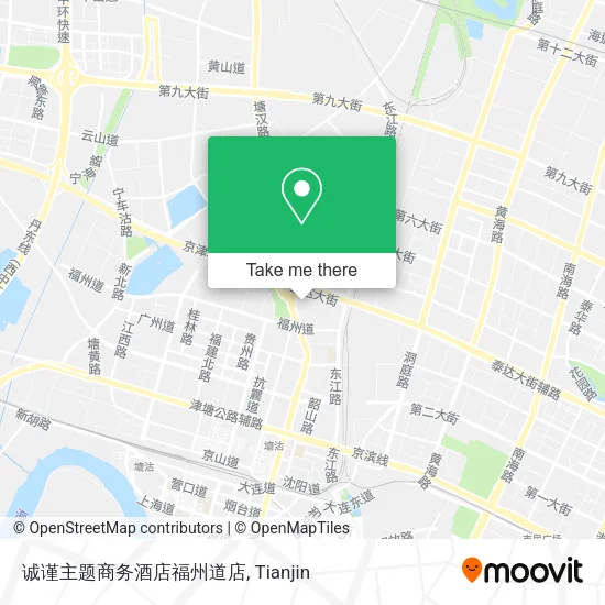诚谨主题商务酒店福州道店 map