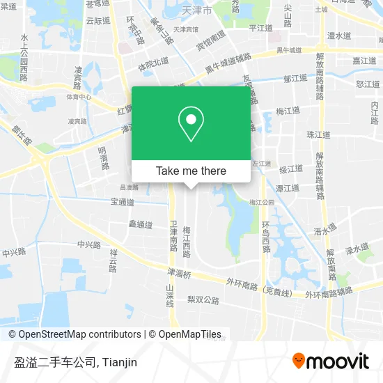 盈溢二手车公司 map