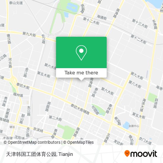 天津韩国工团体育公园 map