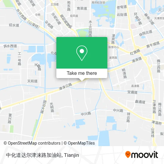中化道达尔津涞路加油站 map