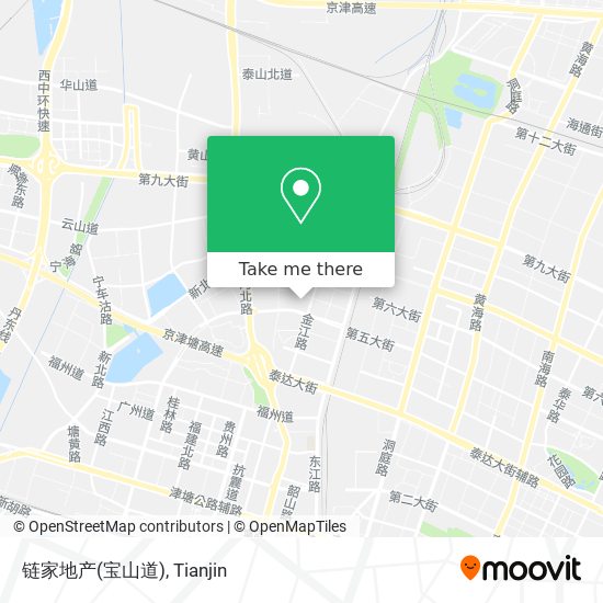 链家地产(宝山道) map
