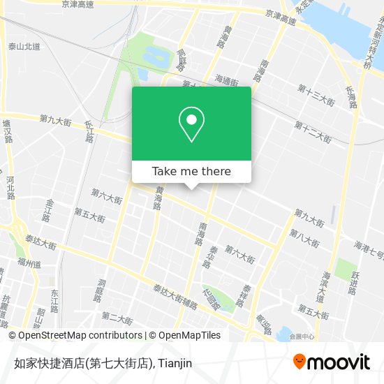 如家快捷酒店(第七大街店) map