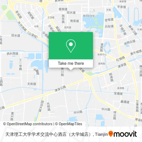 天津理工大学学术交流中心酒店（大学城店） map