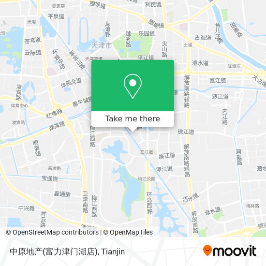 中原地产(富力津门湖店) map