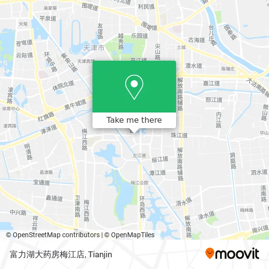 富力湖大药房梅江店 map
