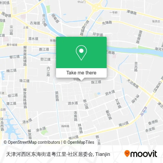 天津河西区东海街道粤江里-社区居委会 map