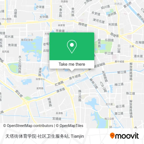 天塔街体育学院-社区卫生服务站 map
