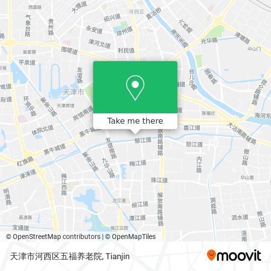 天津市河西区五福养老院 map