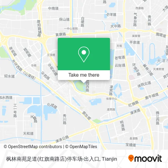 枫林南苑足道(红旗南路店)停车场-出入口 map