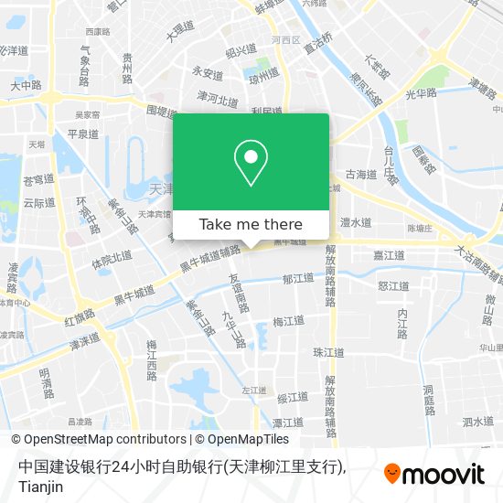 中国建设银行24小时自助银行(天津柳江里支行) map