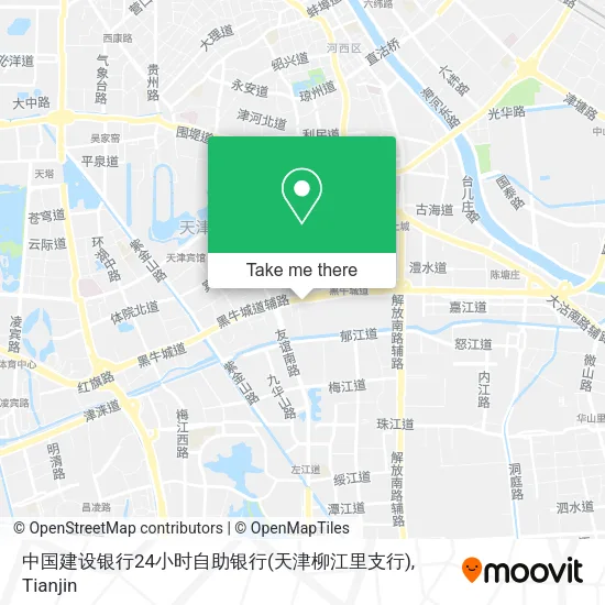 中国建设银行24小时自助银行(天津柳江里支行) map