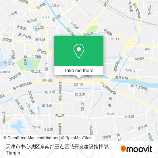 天津市中心城区东南部重点区域开发建设指挥部 map