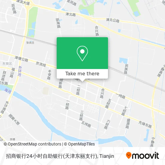 招商银行24小时自助银行(天津东丽支行) map