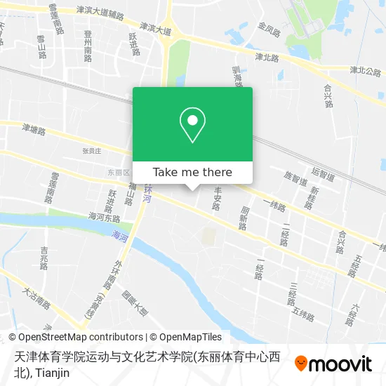 天津体育学院运动与文化艺术学院(东丽体育中心西北) map