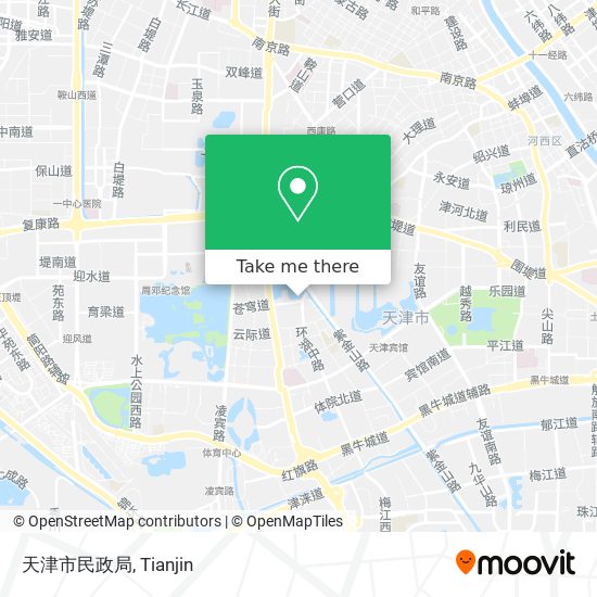 天津市民政局 map