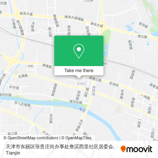 天津市东丽区张贵庄街办事处詹滨西里社区居委会 map