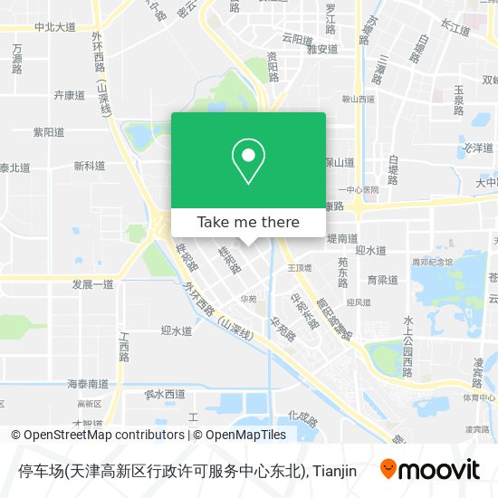 停车场(天津高新区行政许可服务中心东北) map