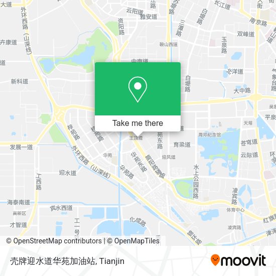 壳牌迎水道华苑加油站 map