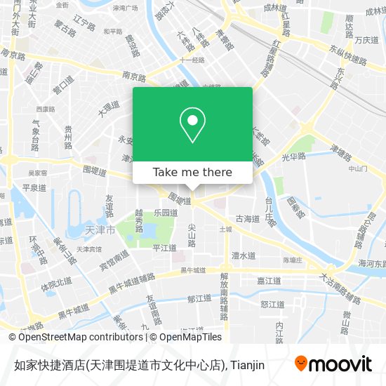 如家快捷酒店(天津围堤道市文化中心店) map