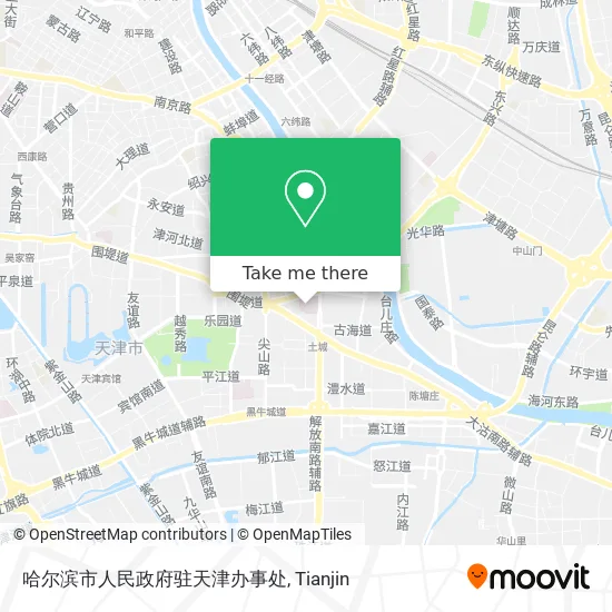 哈尔滨市人民政府驻天津办事处 map