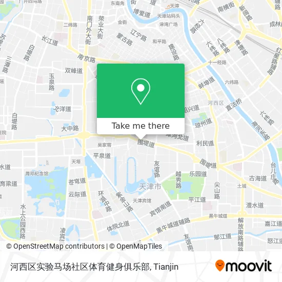 河西区实验马场社区体育健身俱乐部 map