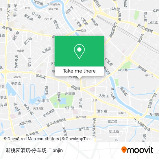 新桃园酒店-停车场 map