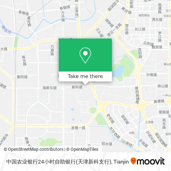 中国农业银行24小时自助银行(天津新科支行) map